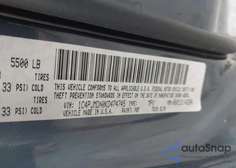 2019 Jeep Cherokee Limited from USA, damaged, VIN 1C4PJMDN0KD474745